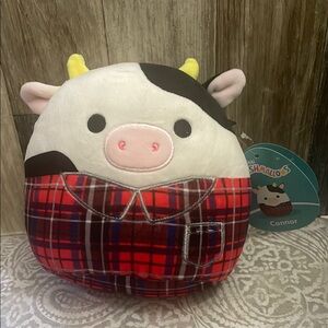 Squishmallows Connor the Cow in Flannel Pajamas 7 Inch Soft Plush New‎